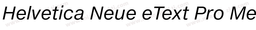 Helvetica Neue eText Pro Medium字体转换